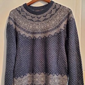 J Crew Fair Isle Raglan Crewneck Sweater Medium